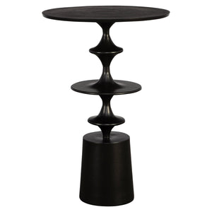 Flight Textured Black Accent Table