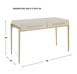 Jewel Modern White Desk