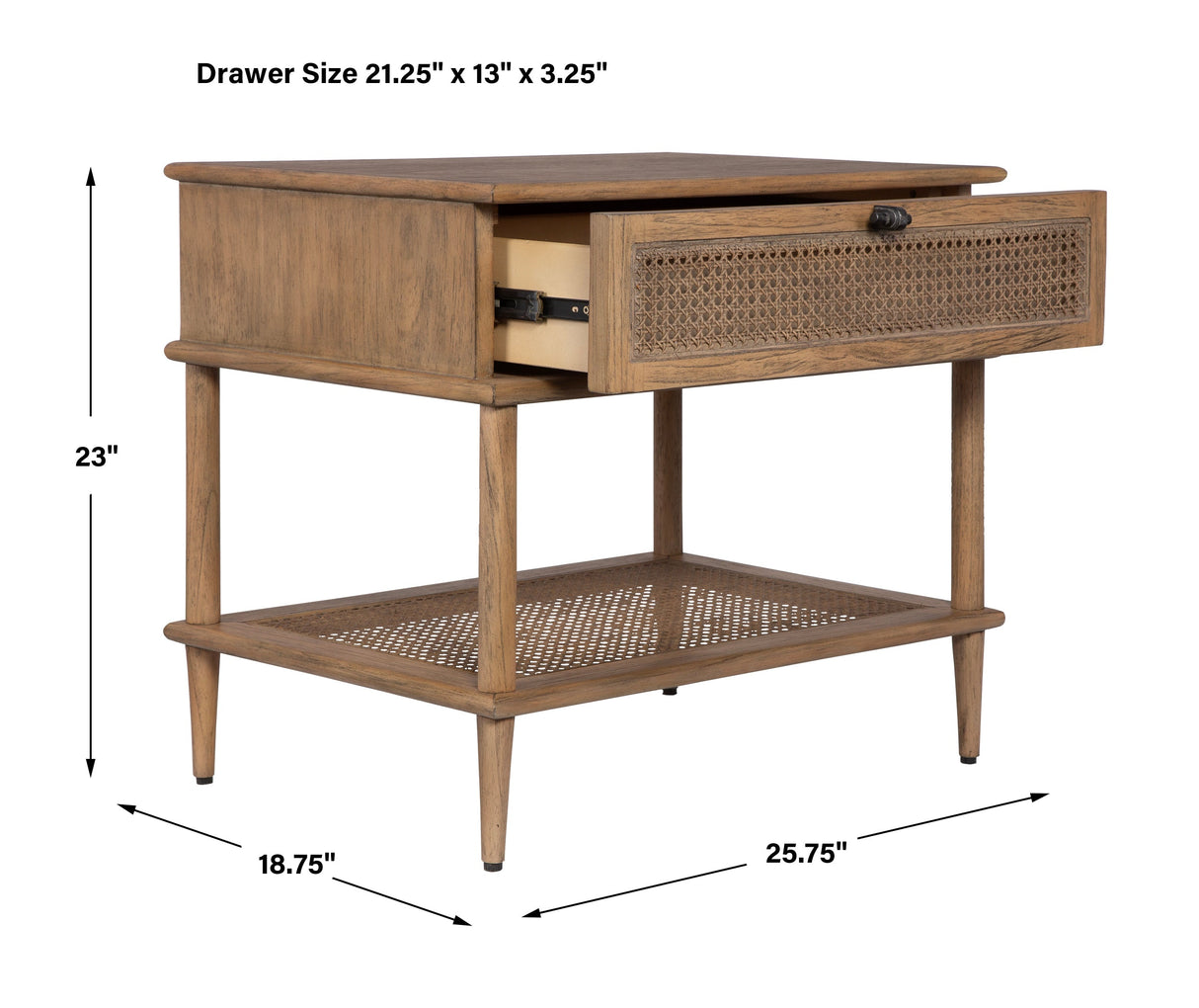 Coast Tattan Cane Side Table