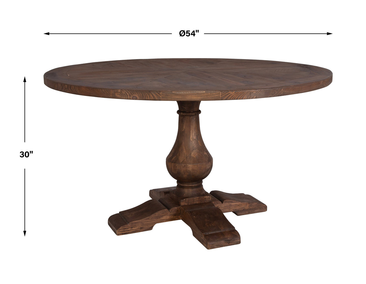 Stratford Wood Round Dining Table