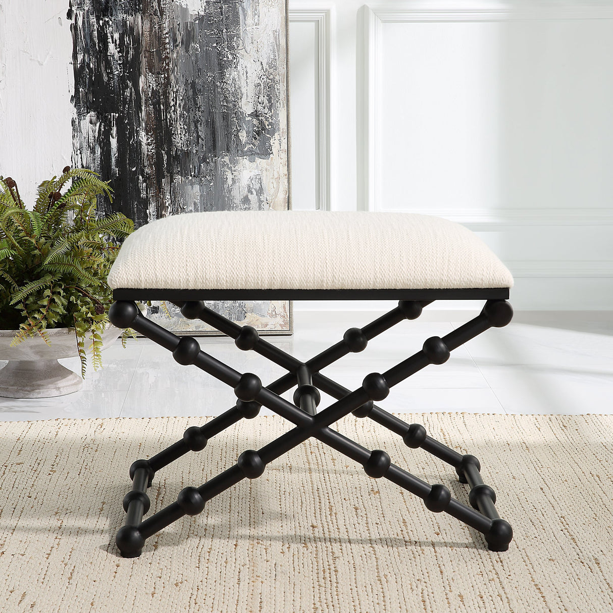 Uttermost Iron Drops Small Bench