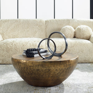 Uttermost Gilded Dome Gold Coffee Table