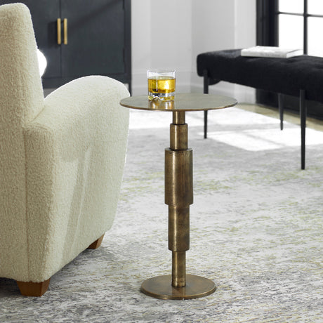 Uttermost Descend Gold Accent Table