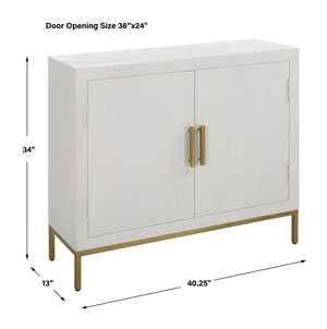 Uttermost Front Range White 2 Door Cabinet