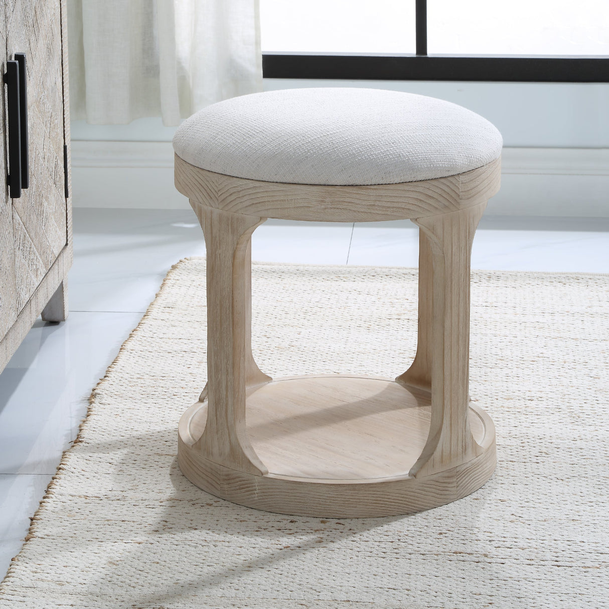 Uttermost Dennen Oak Ottoman