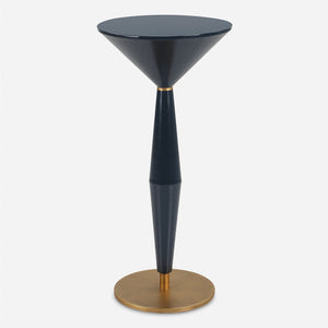 Uttermost Luster Navy Blue Accent Table