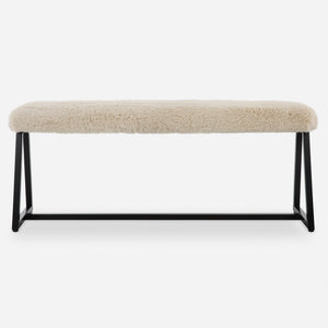 Uttermost Taupo Sheepskin Bench