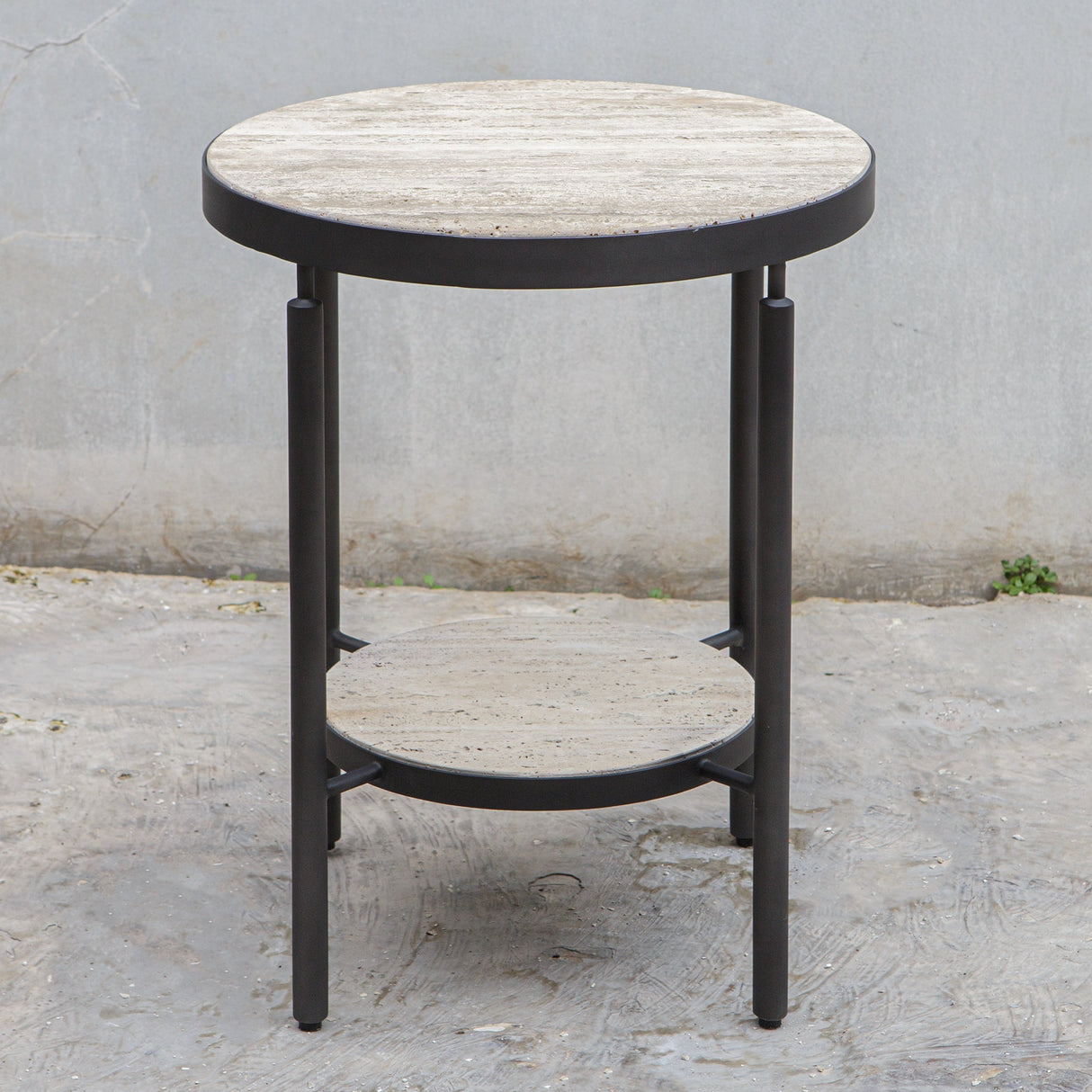 Uttermost Dauntless Travertine Side Table