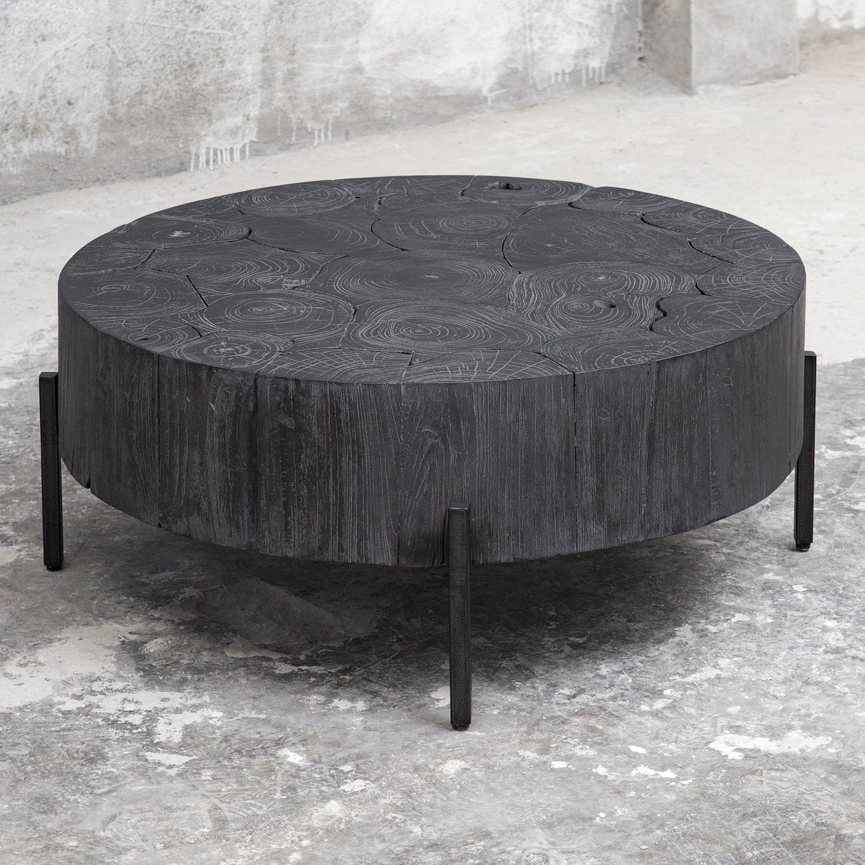 Uttermost Adjoin Rustic Black Coffee Table