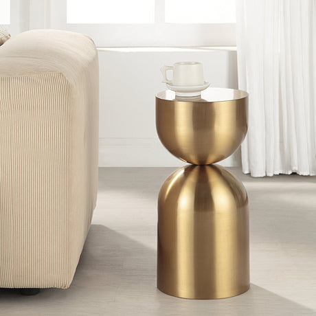 Uttermost Golden Vessel Modern Accent Table