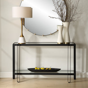 Shadow Black Iron Console Table