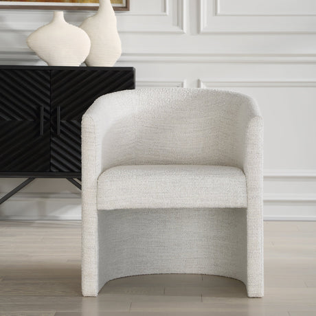 Encompass White Fabric Dining Chair