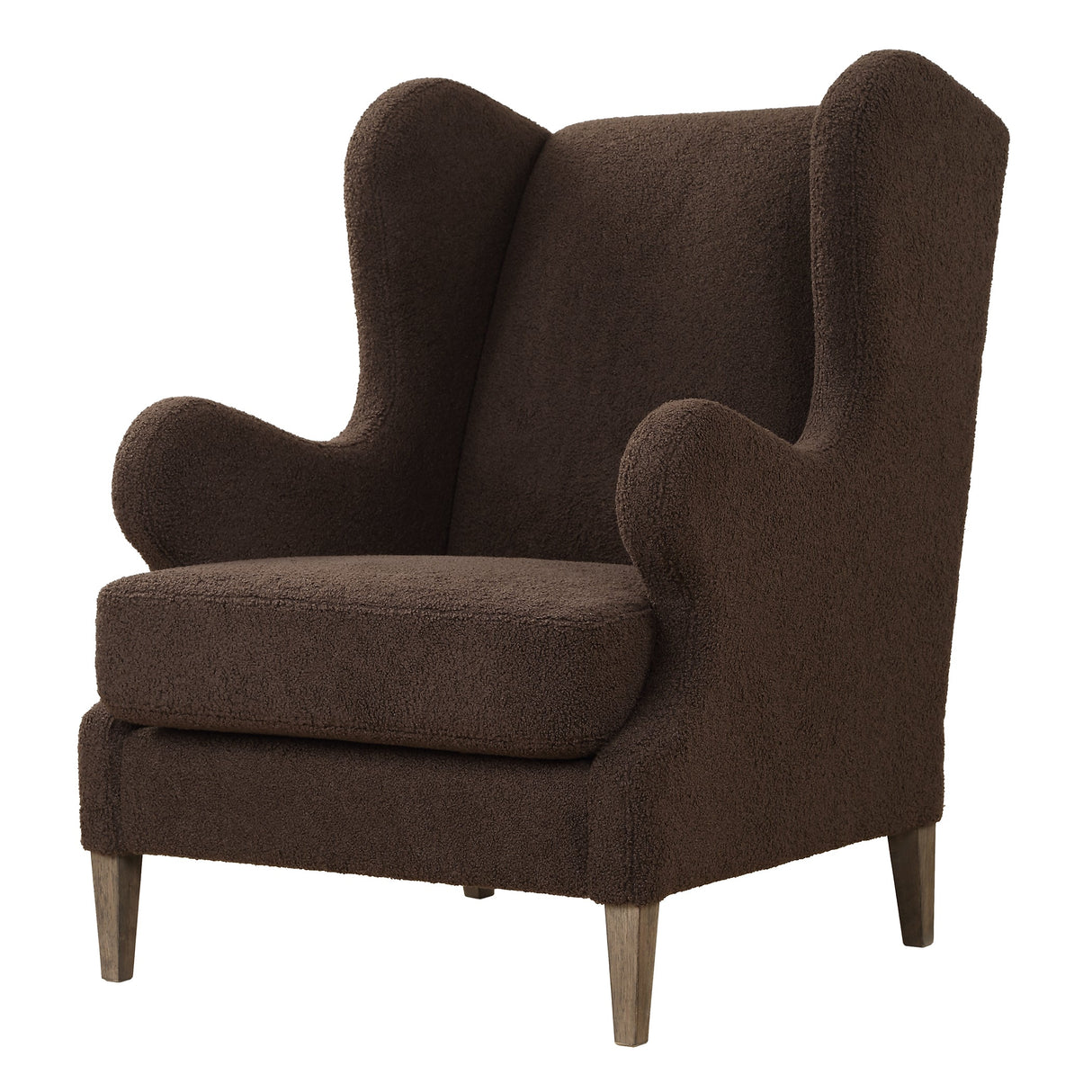 Serpentine Brown Fabric Accent Chair