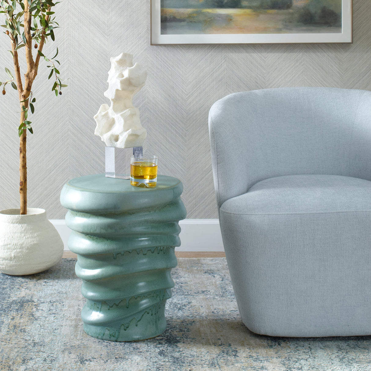 Skye Modern Garden Stool