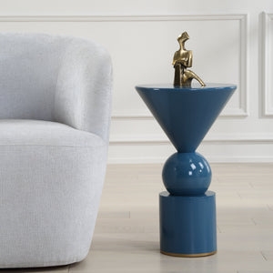 Trig Blue Accent Table