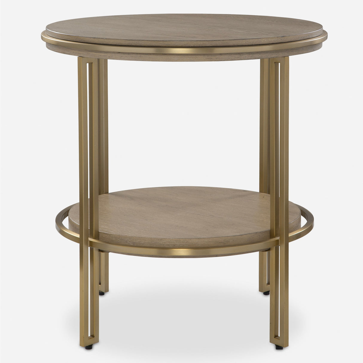 Elise Round Brass Side Table