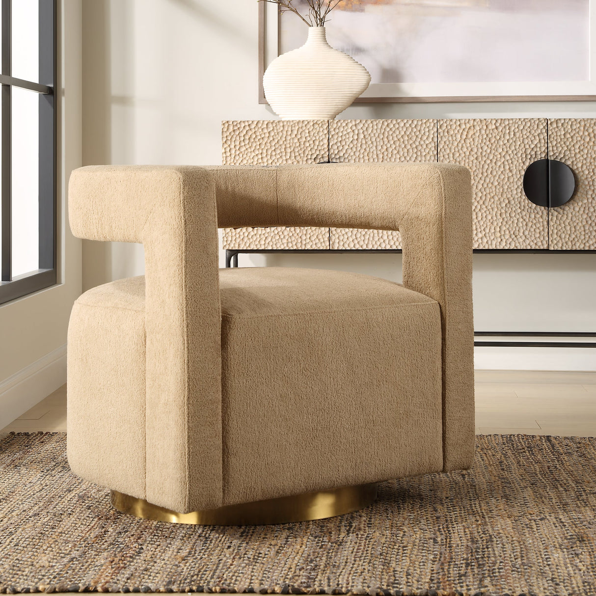 Grounded Modern Swivel Chair