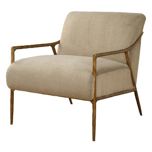 Kashmir Aged Gold Accent Chair