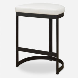 Ivanna White Counter Stool