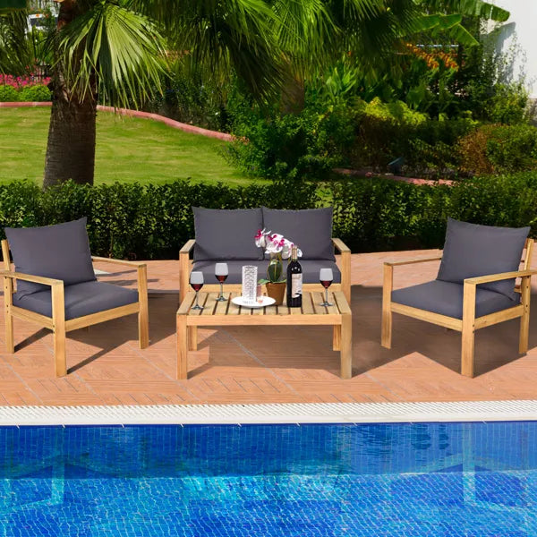 2-Piece Beige Outdoor Seating StellarRest Set