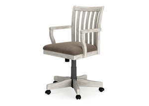 Havalance White,Brown/Beige Desk Chair