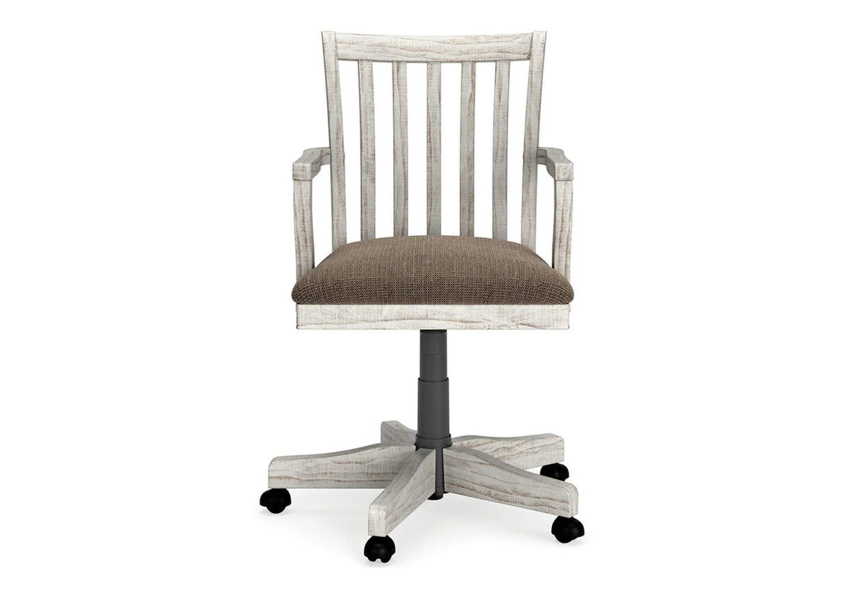 Havalance White,Brown/Beige Desk Chair