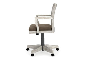 Havalance White,Brown/Beige Desk Chair