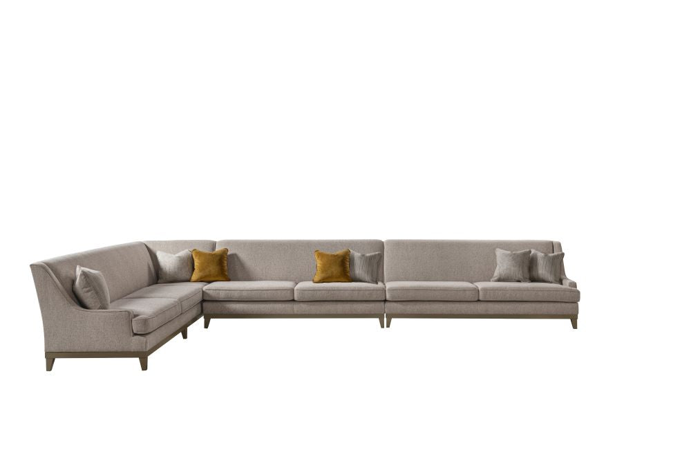 Hardt beige Sectional- RAF Armed Sofa