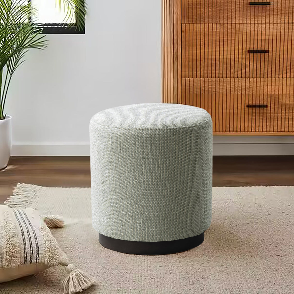 Linen Ottoman
