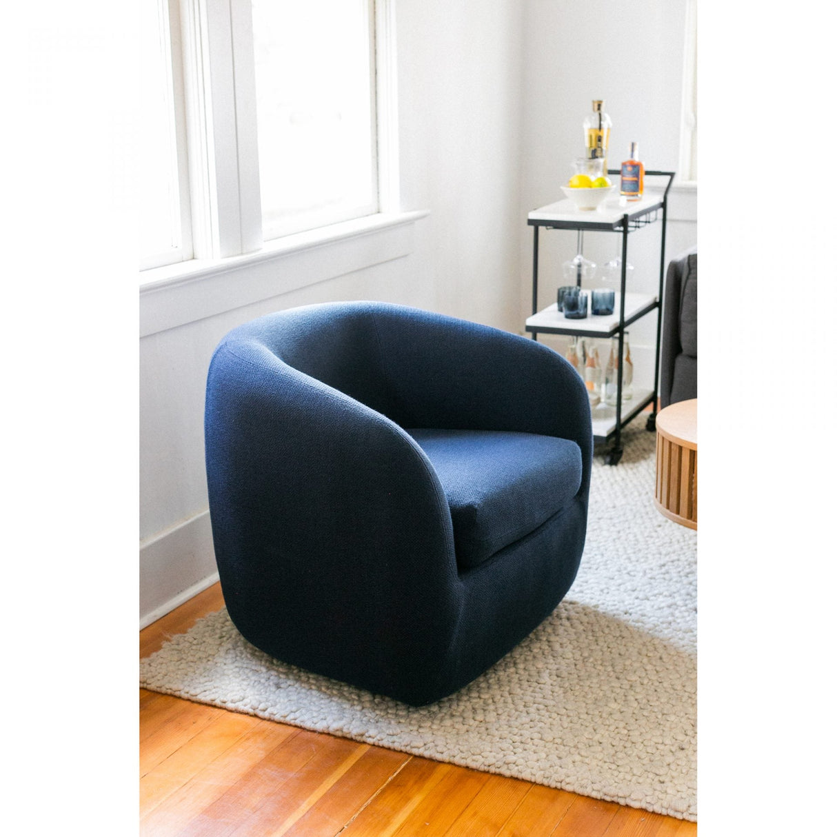 Maurice Swivel Chair Midnight Blue