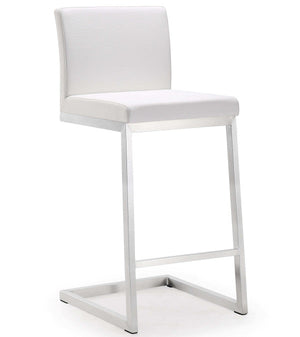 Parma White Steel Counter Stool