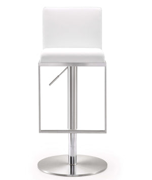 Amalfi White Steel Adjustable Barstool