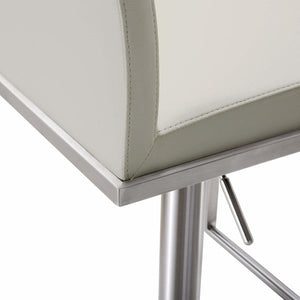 Amalfi Light Grey Stainless Steel Barstool