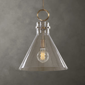 Uttermost Imbuto Funnel Glass 1 Light Pendant