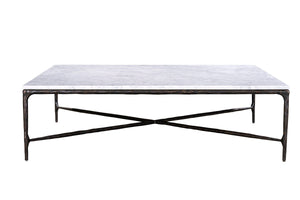 Square Coffee Table with Marble Top