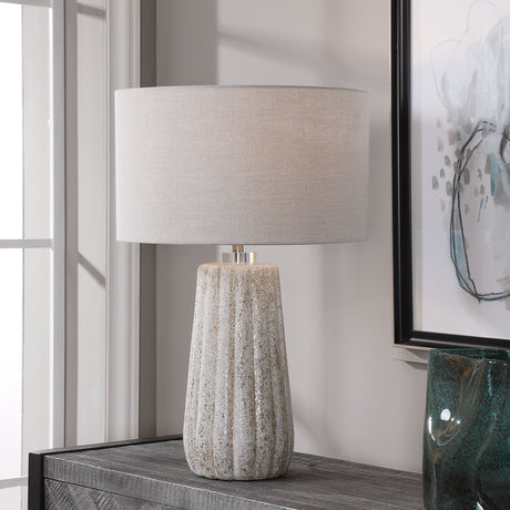 Uttermost Pikes Stone-Ivory Table Lamp