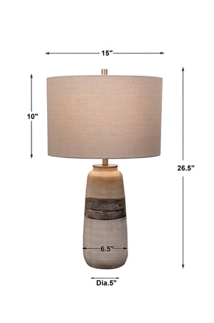 Uttermost Comanche White Crackle Table Lamp