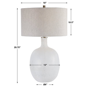 Uttermost Whiteout Mottled Glass Table Lamp