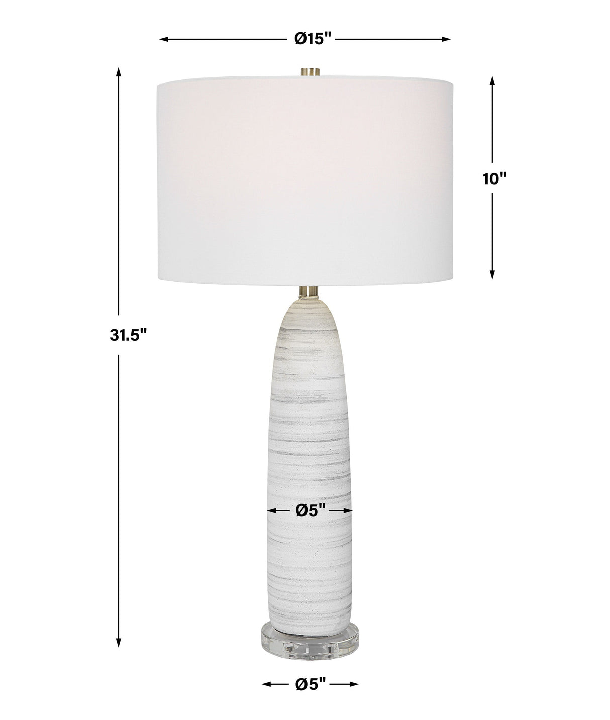 Levadia Matte White Table Lamp