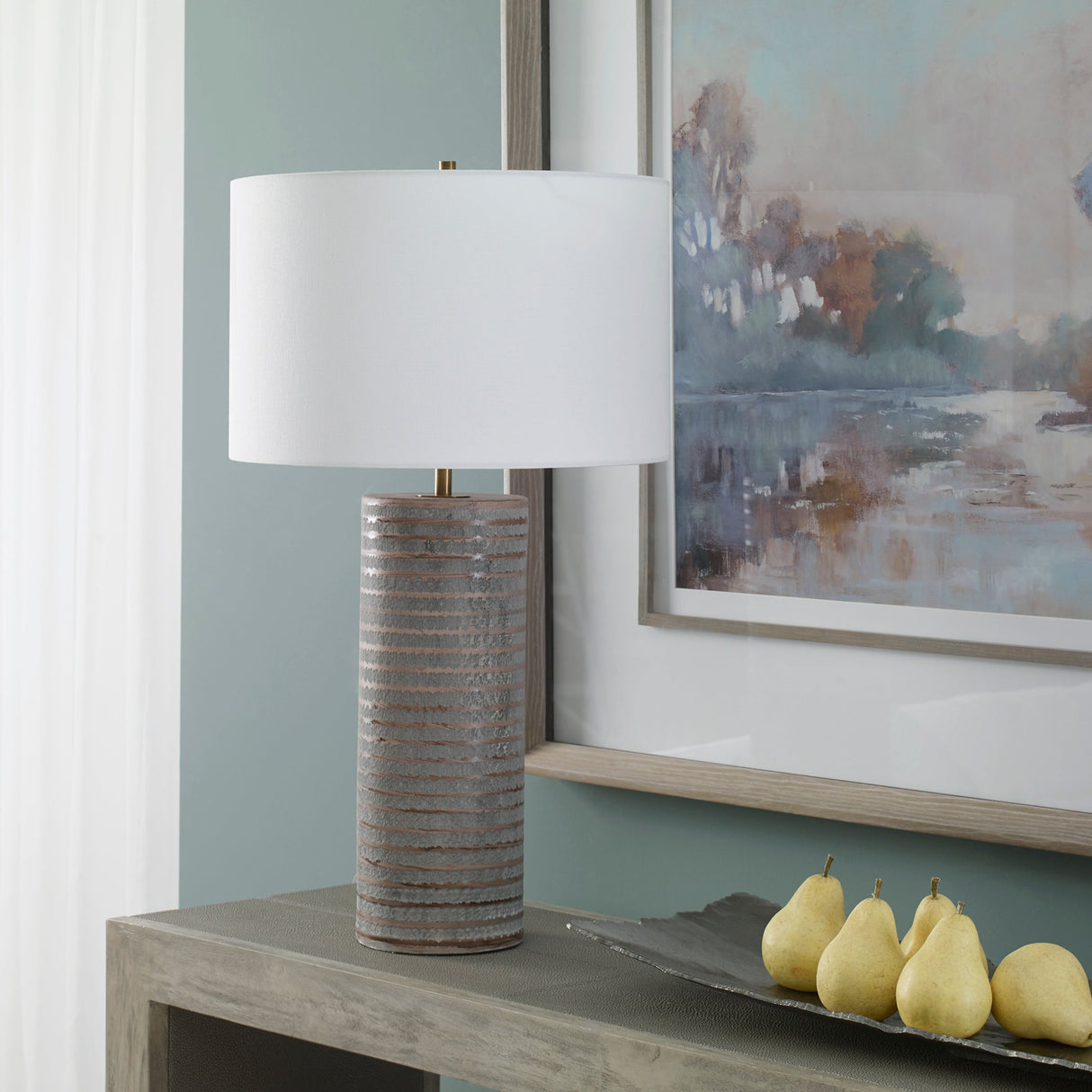 Monolith Gray Table Lamp