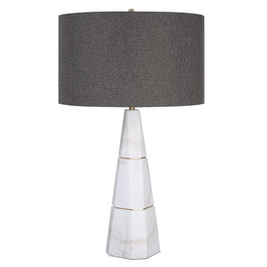 Citadel White Marble Table Lamp