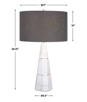 Citadel White Marble Table Lamp