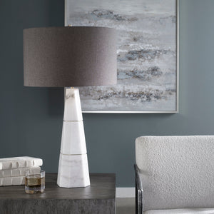 Citadel White Marble Table Lamp