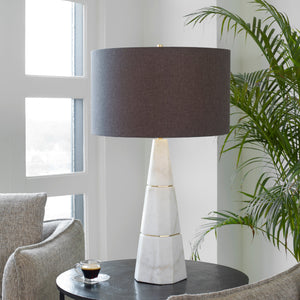 Citadel White Marble Table Lamp