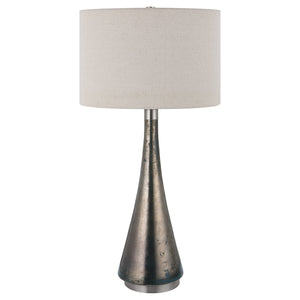 Contour Metallic Glass Table Lamp