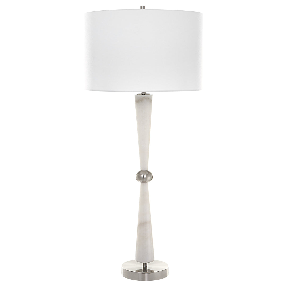 Hourglass White Table Lamp