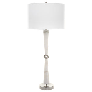 Hourglass White Table Lamp