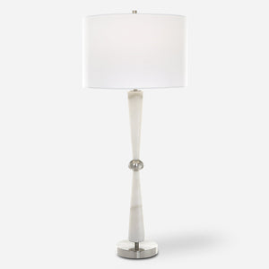 Hourglass White Table Lamp