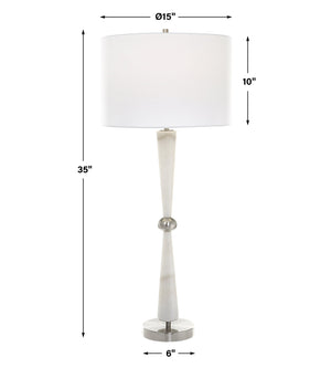 Hourglass White Table Lamp