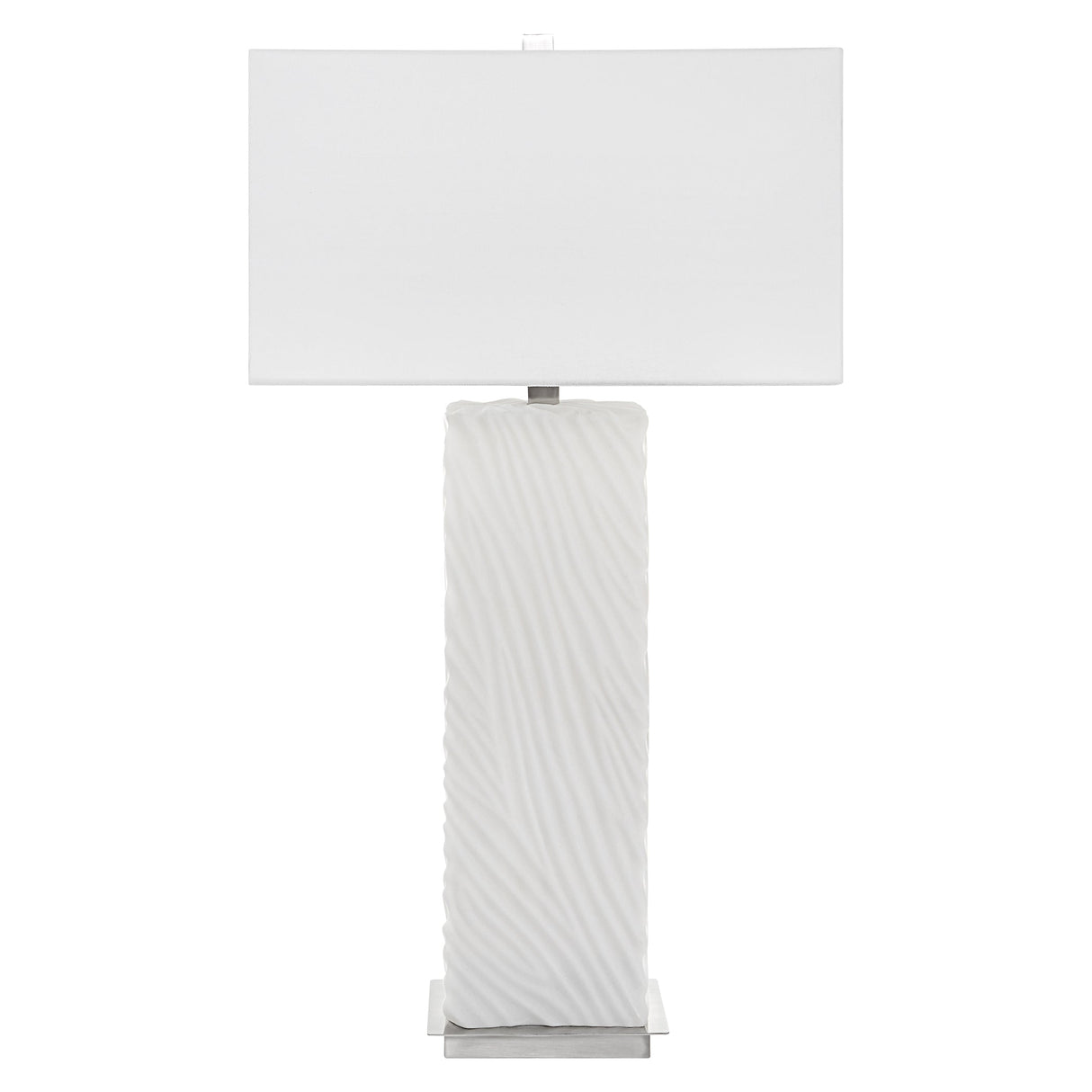 Pillar White Marble Table Lamp